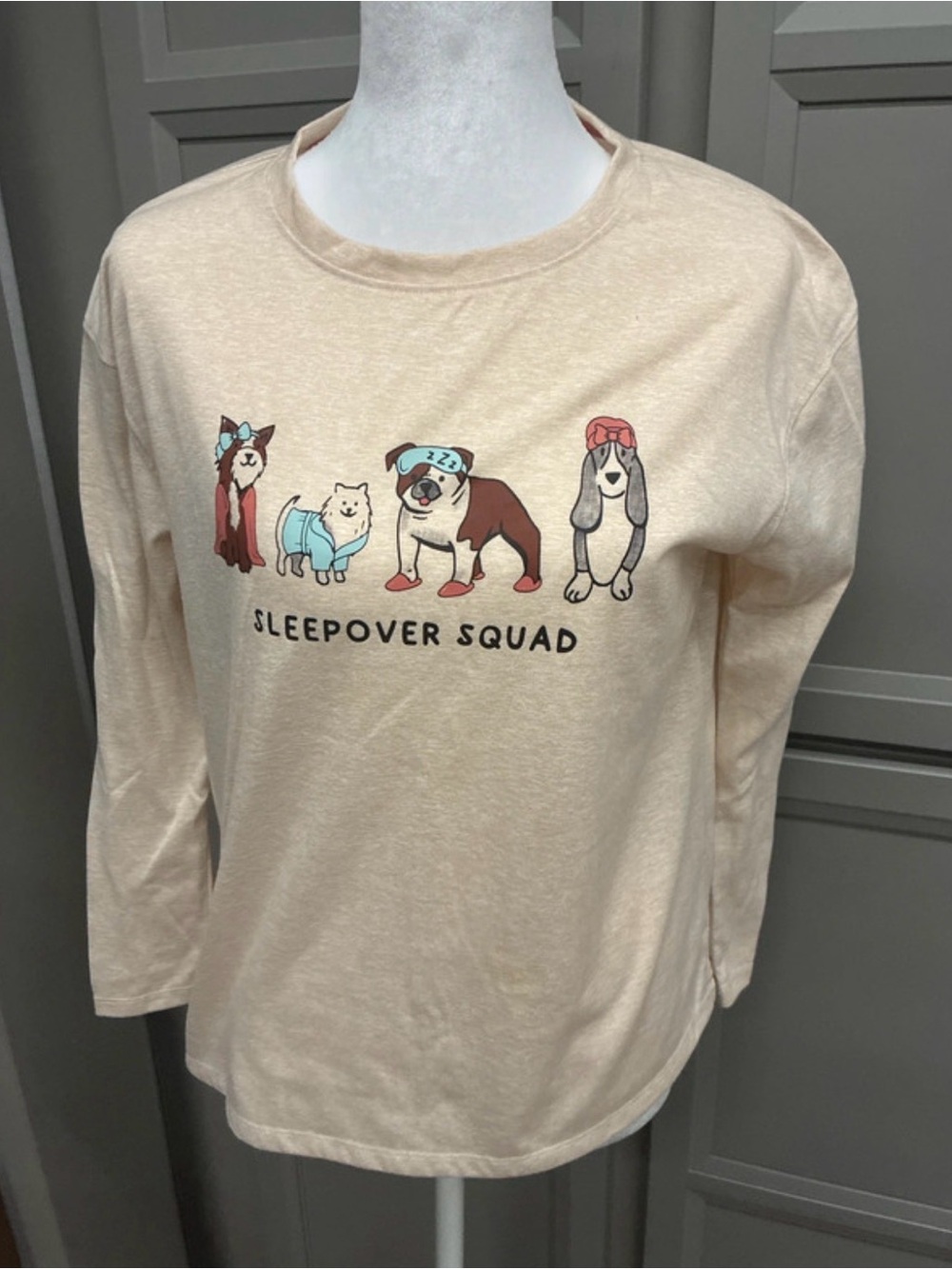 wonder nation Cream "Sleepover Squad" Long-Sleeve Tee